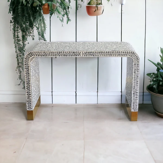 Monochrome Elegance Console Table