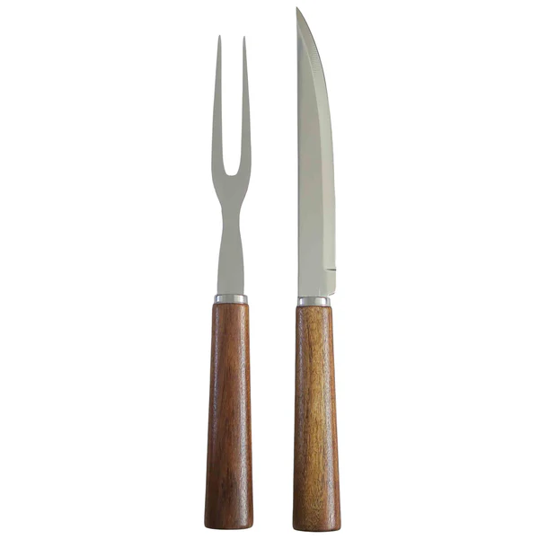 Acacia Wood & Steel Slicing and Carving Knife Set