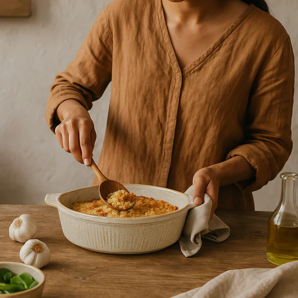 Stoneware Round Baking Dish