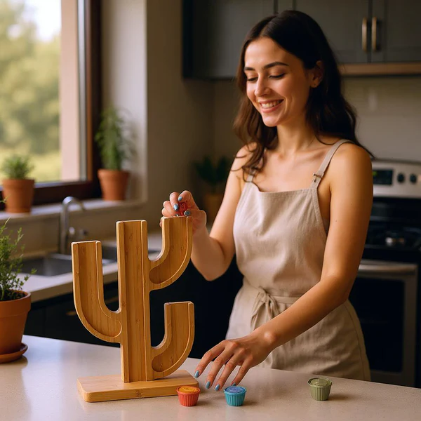 Bamboo Coffee Pod Holder