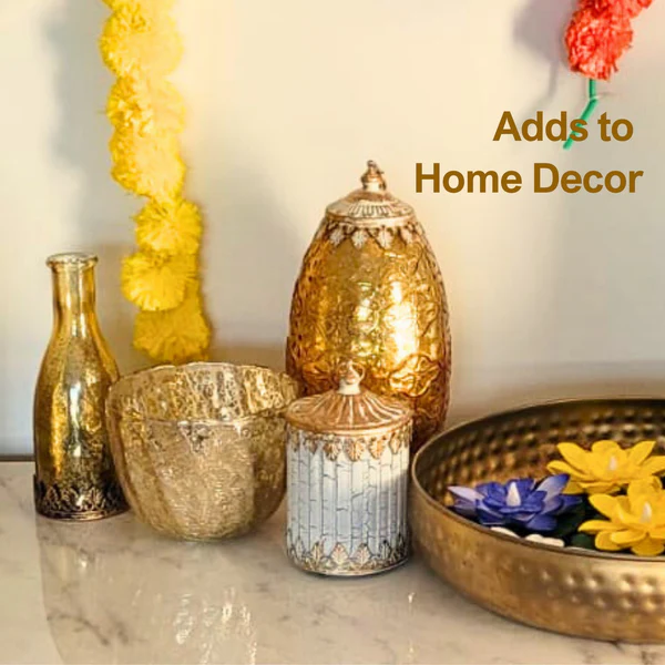 LED Antique Tall Gold Lantern