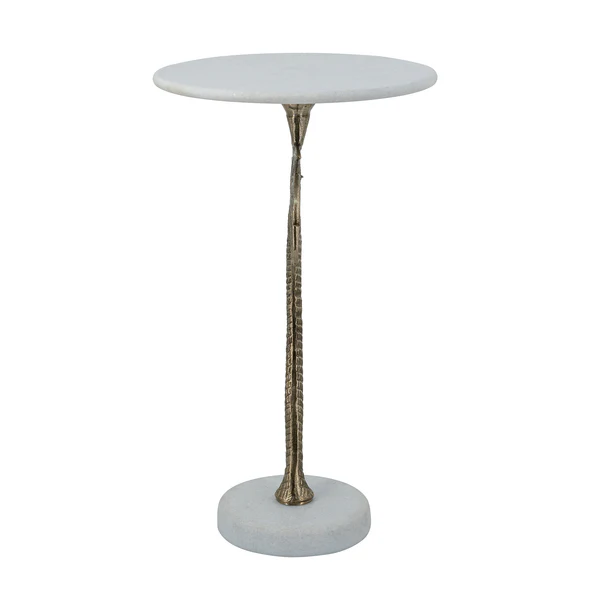Marble Palm Tree Side Table
