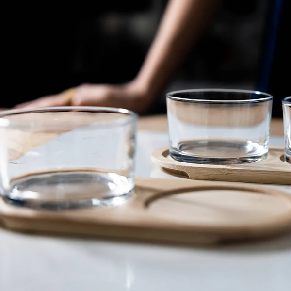 Glass Bowls With Tray - 3 Piece Set